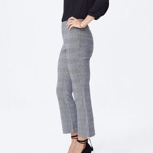 NYDJ Pull On Stretch Snow Plaid Cropped Boot Pants